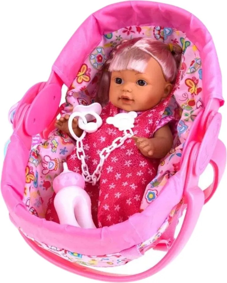 LEAN Toys Bábika v nosiči fľaša cumlík rozhovory Chatter močenie