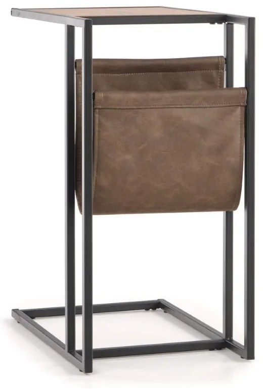 Odkladací stolík Compact, dub zlatý / čierna