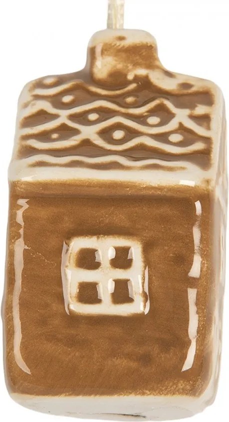 Závesná ozdoba perníková chalúpka Gingerbread Cott - 4*4*7 cm