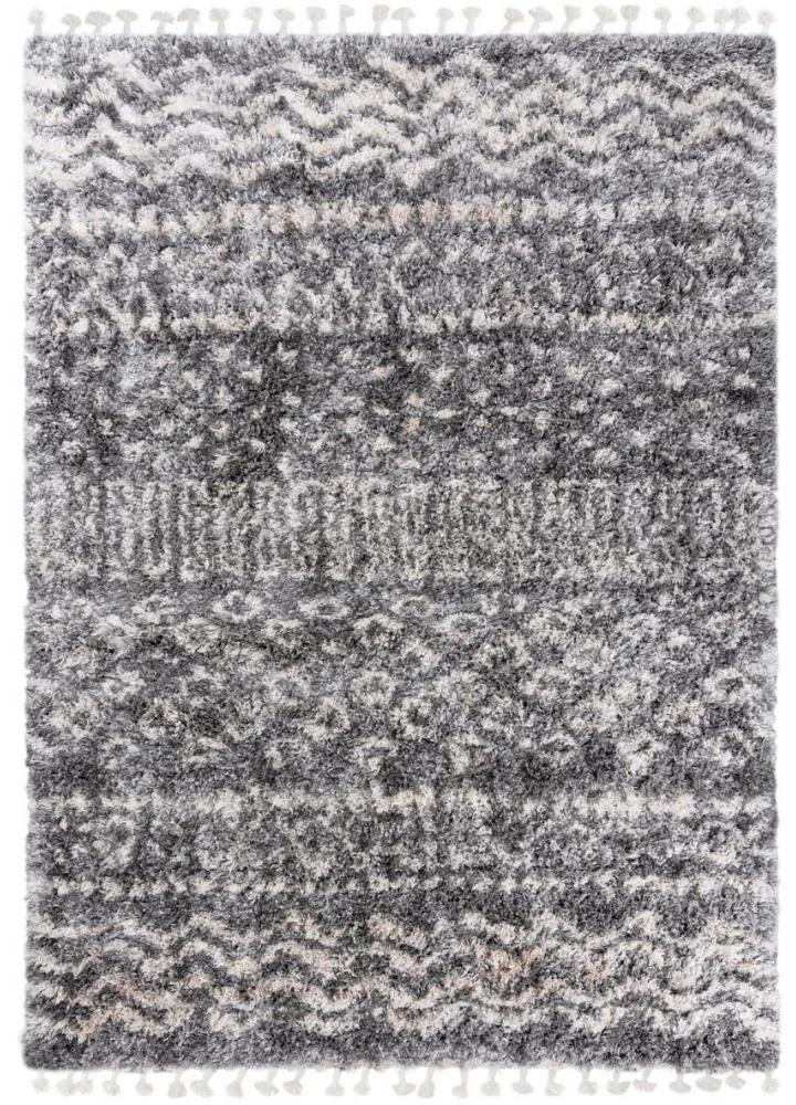Kusový koberec shaggy Alsea tmavo sivý 2 140x200cm