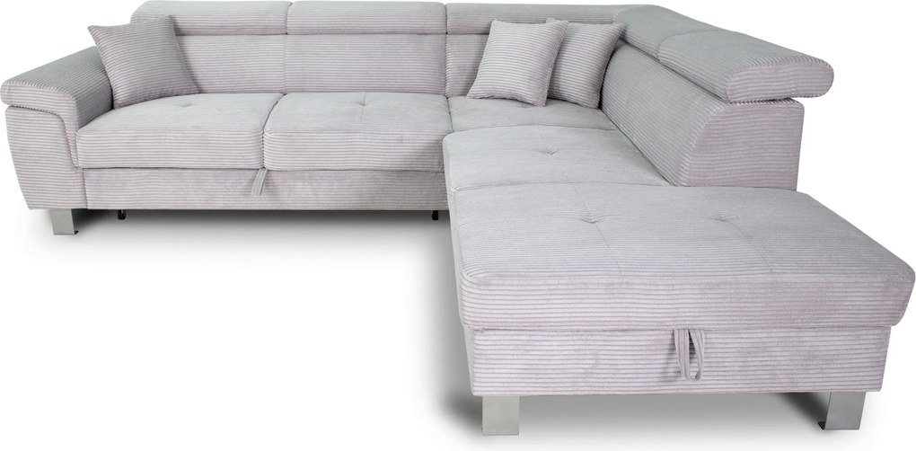 XXXLutz ROHOVÁ SEDAČKA, textil, svetlosivá Xora - Sedačky - 002991004402
