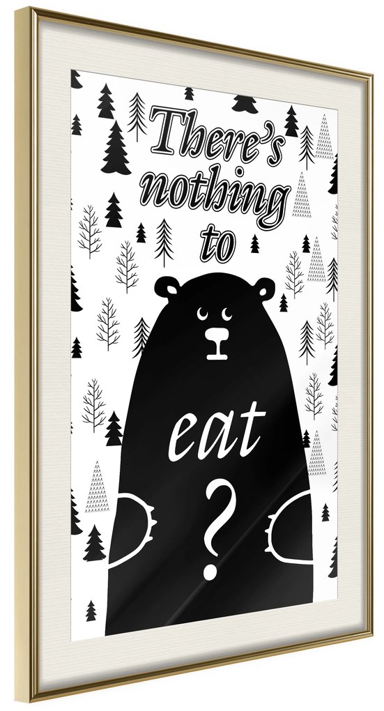 Artgeist Plagát - There's Nothing To Eat? [Poster] Veľkosť: 30x45, Verzia: Zlatý rám