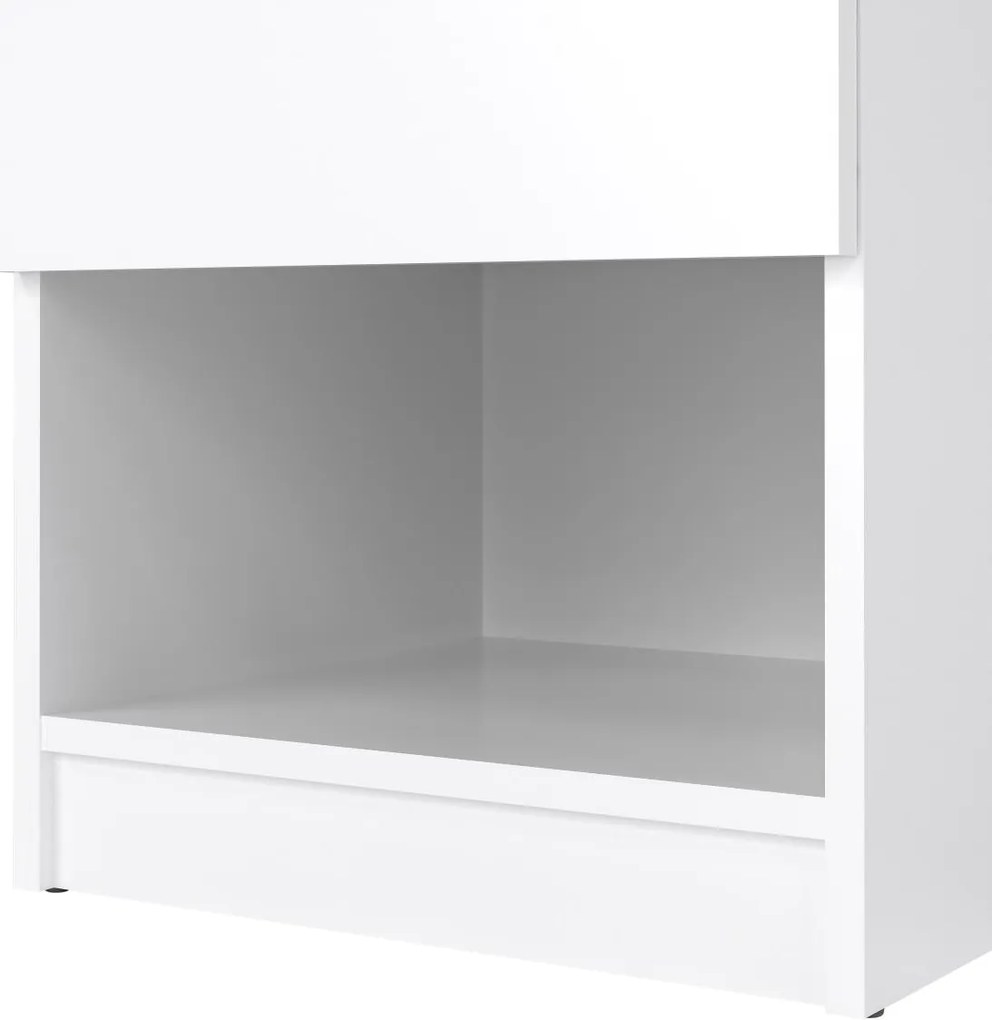 Noční stolek Simplicitous 238 40 cm bílý lesk