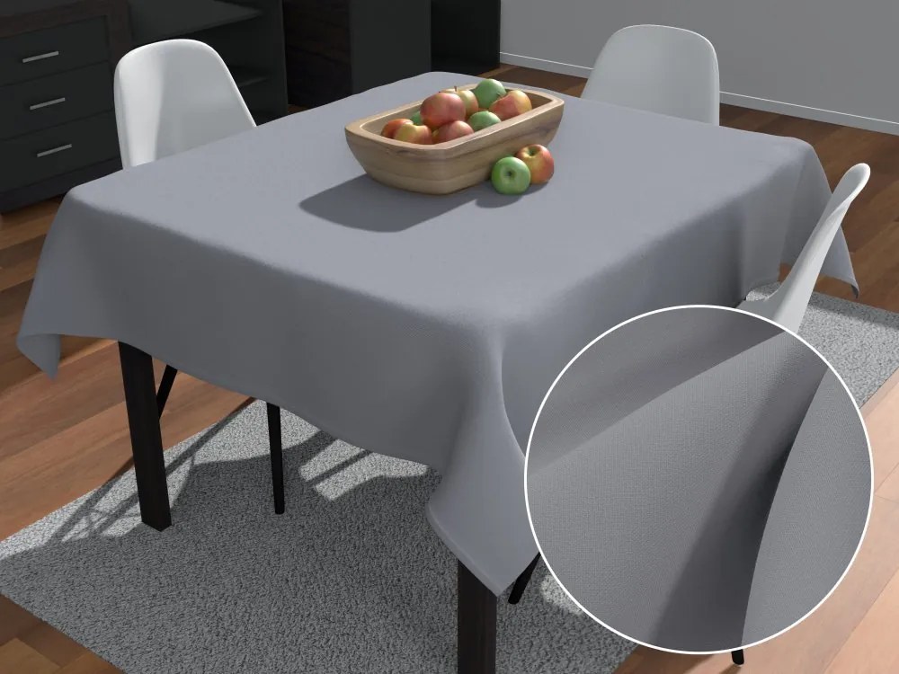Biante Dekoračný štvorcový obrus Rongo RG-068 Sivý 140x140 cm