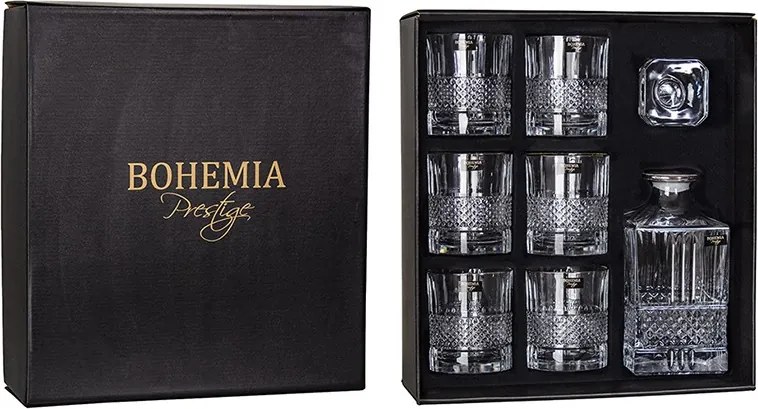 BOHEMIA PRESTIGE ELEGANTE PLATIN WHISKY SADA 1+6 KS