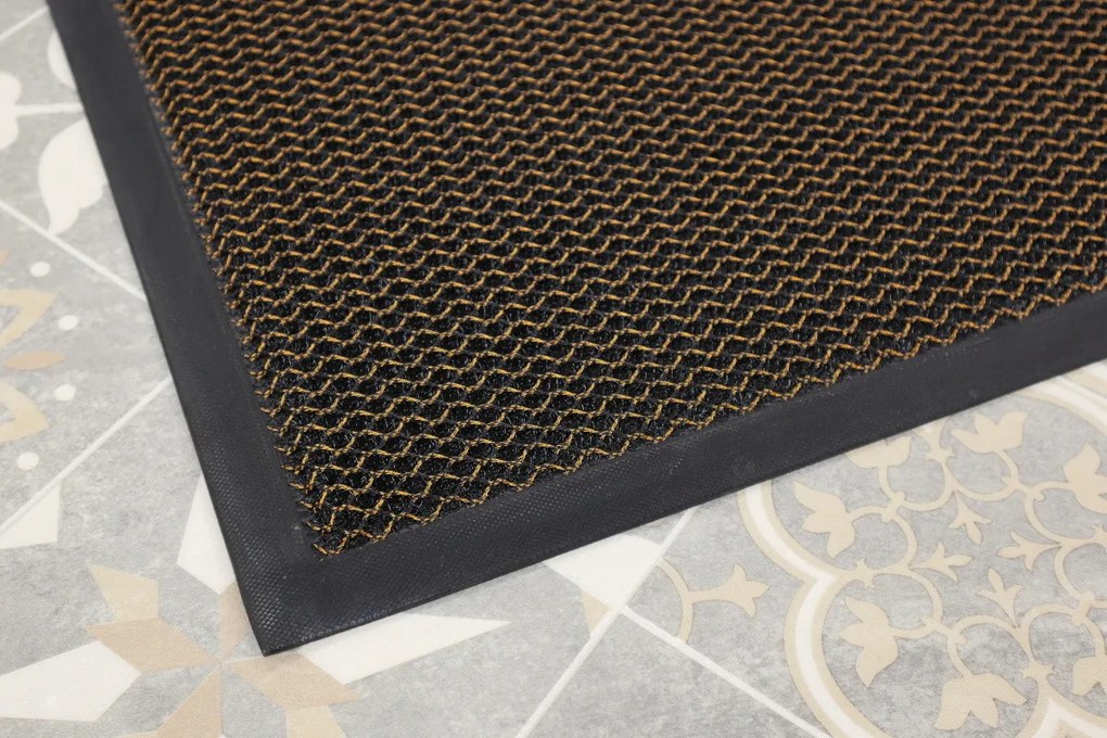 Rohožka Blitz 3D 314 Gold – na von aj na doma, 45x75, žltá, chodba / predsieň, Hamat