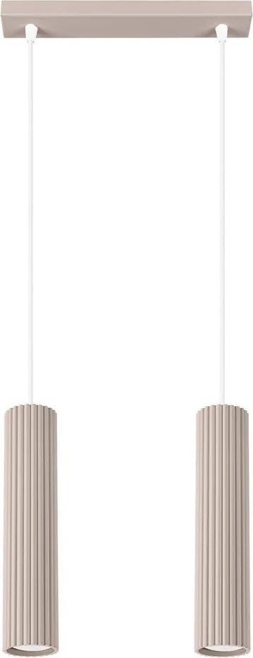 Taupe kovové závesné svietidlo Gleam – Sollux