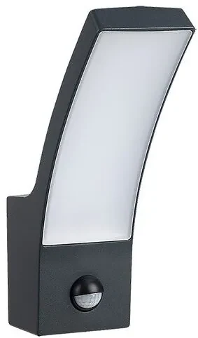 Rabalux 7505 Palanga vonkajšie nástenné svietidlo LED 12W 800lm 3000K IP44 antracit, senzor