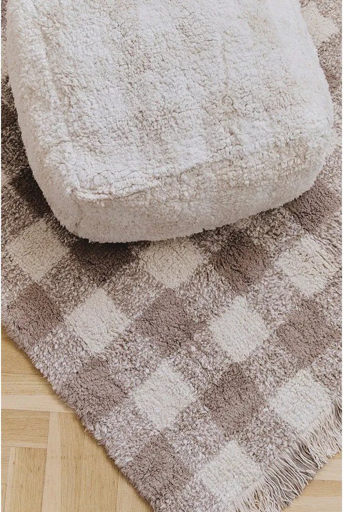 Béžový detský sedací vak Vichy – Lorena Canals