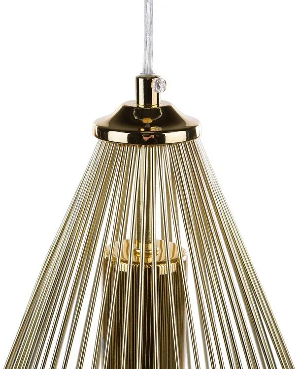Zlatá závesná lampa CONCA Beliani
