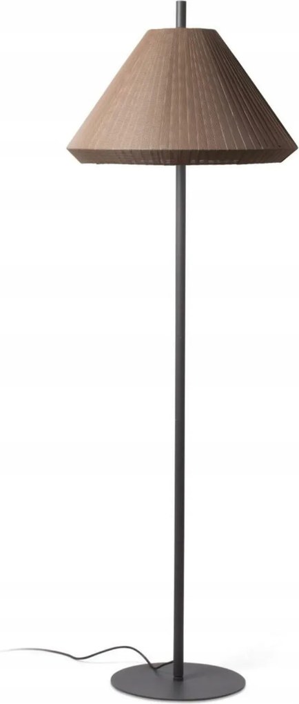Faro Saigon šedá/hnedá stojacia vonkajšia lampa, 195 cm, IP65, E27