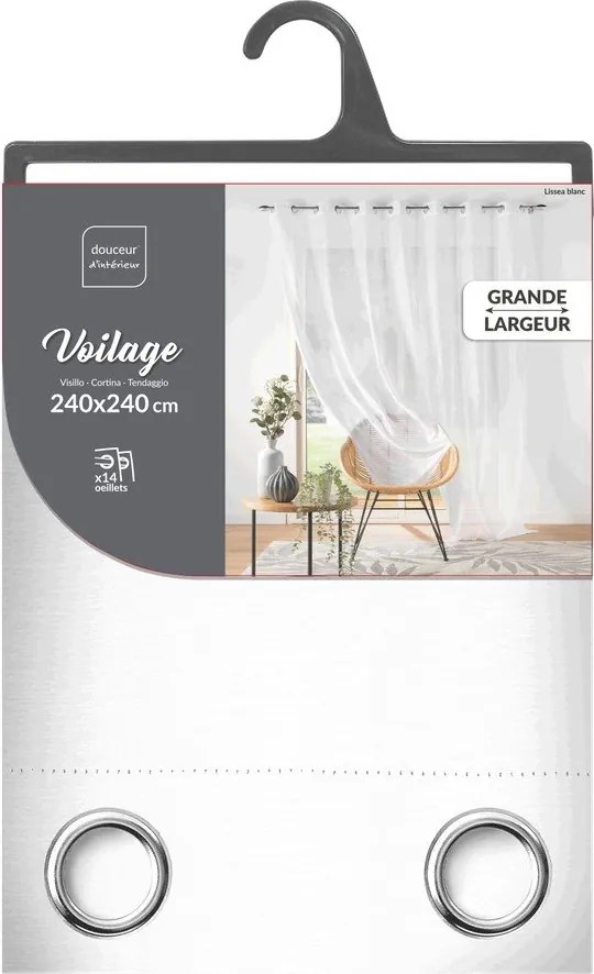 Biela voálová záclona 240x240 cm Lissea – douceur d'intérieur