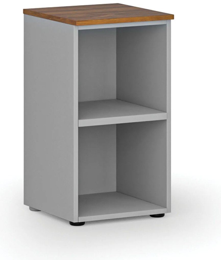 Kancelársky regál PRIMO GRAY, 400 x 420 x 740 mm, sivá/orech