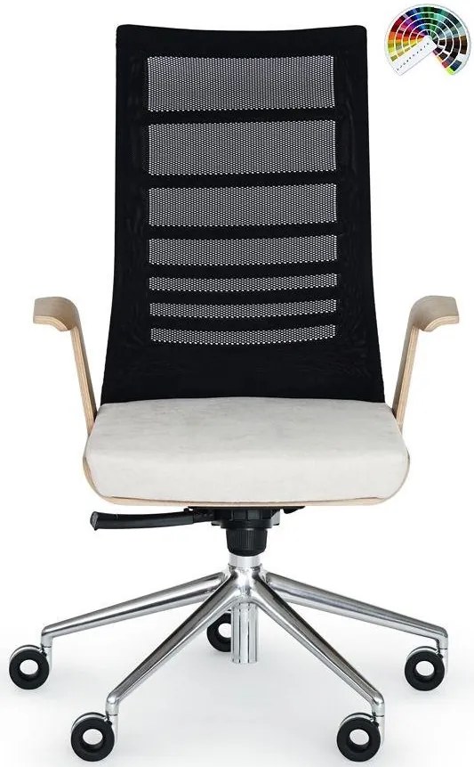 FORMDESIGN Dizajnové kancelárske kreslo EDGETEC UNA 100 čalúnenie KOMFORT koženka