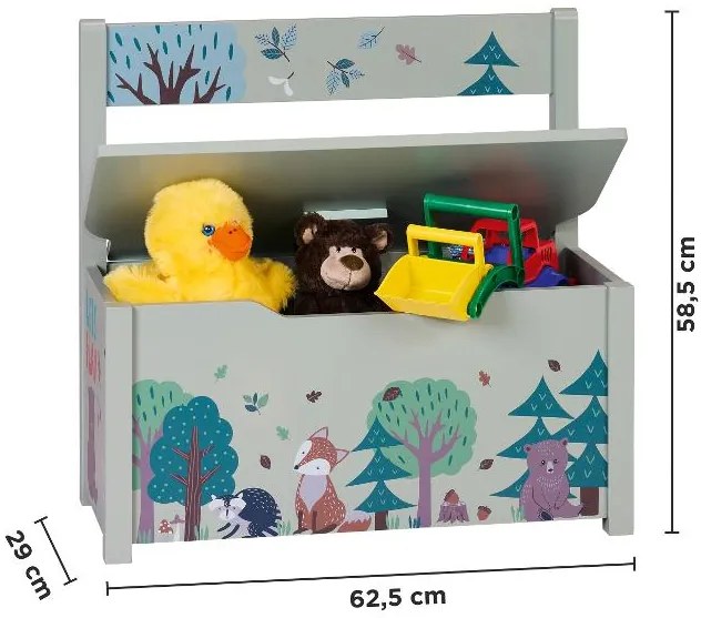 Livarno®  Lavička na sedenie s truhlicou (líška)  (100393737)