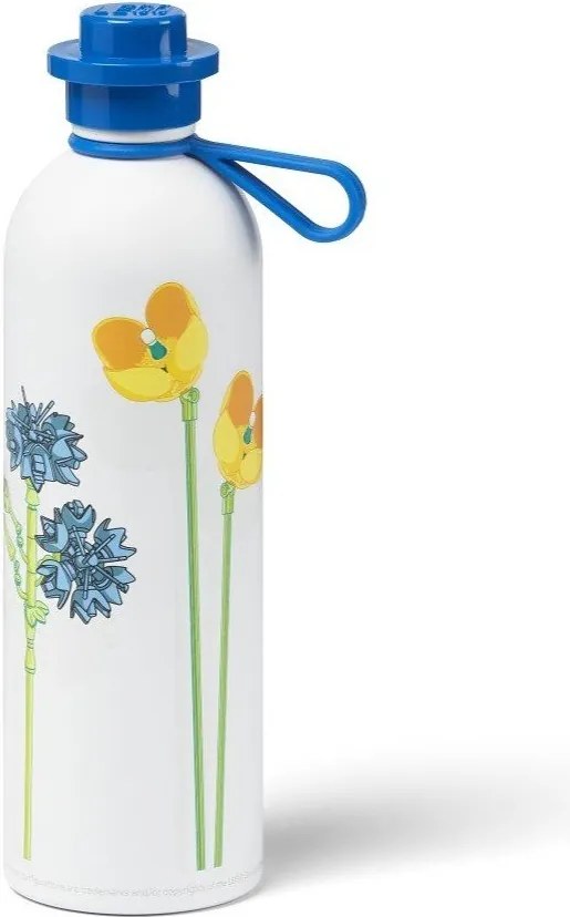 Biela/modrá detská termoska 560 ml Meadow Flowers – LEGO®