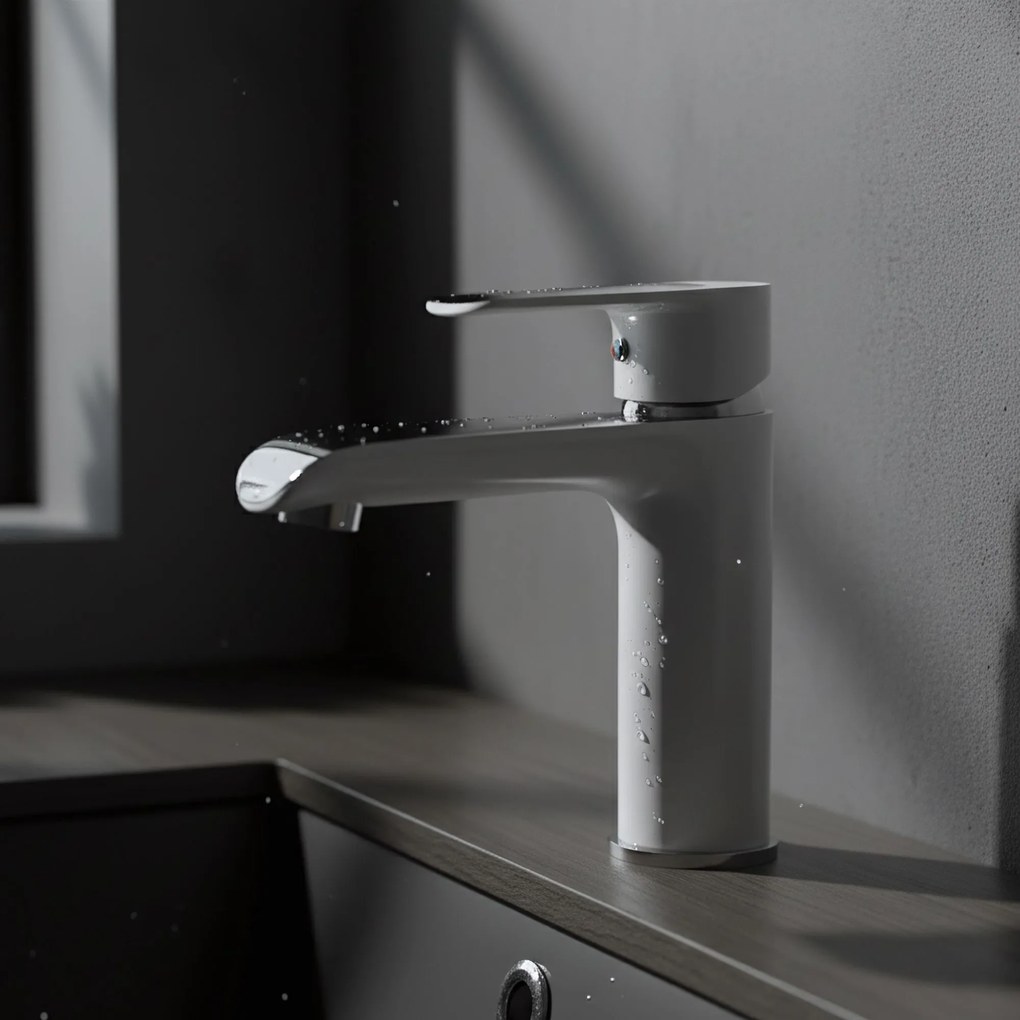 Rea Bloom, umývadlová batéria, biela-chrómová, REA-B9915