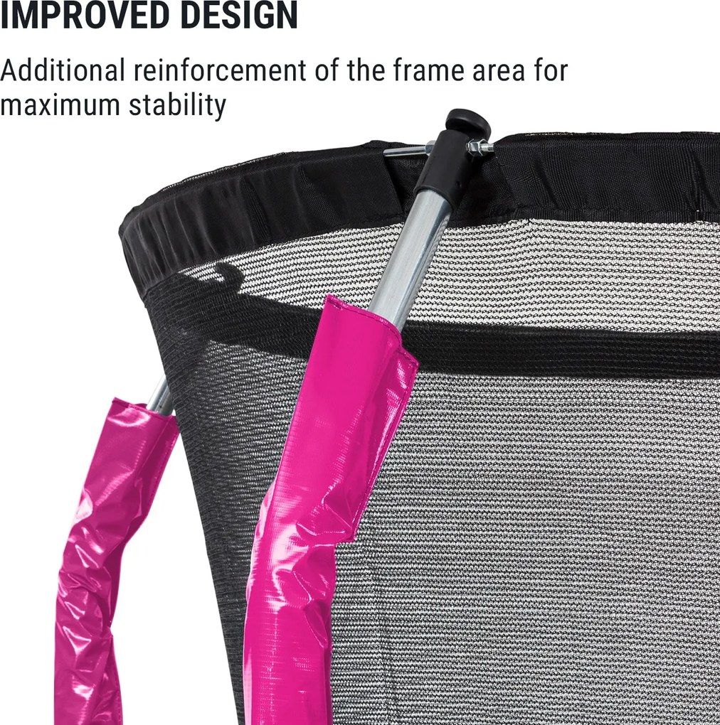 KLARFIT Jumpstarter, trampolína, 2,5 m Ø, sieť 120 kg max., 195 cm Ø skákacia plocha