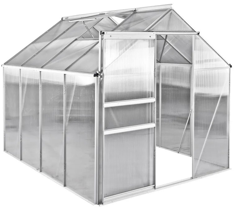 Záhradný skleník so základňou, 2530 x 1920 x 1940 mm | BASIC 6