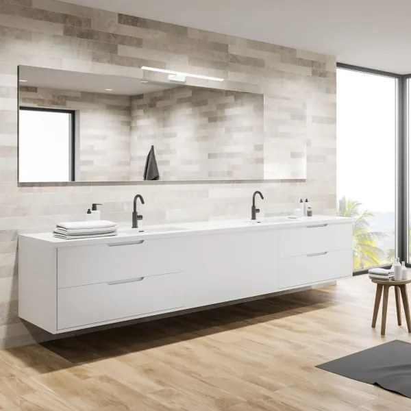 LED kúpeľňové nástenné svietidlo SHINE LED/7W/230V 40 cm IP44 biela