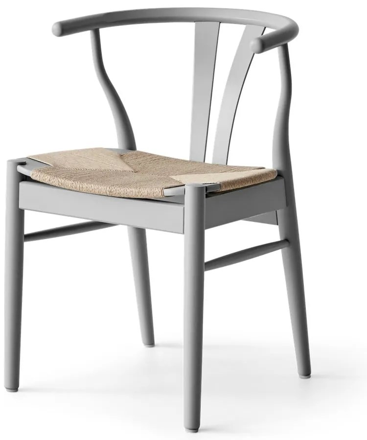 Svetlosivá jedálenská stolička z bukového dreva Findahl by Hammel Freja