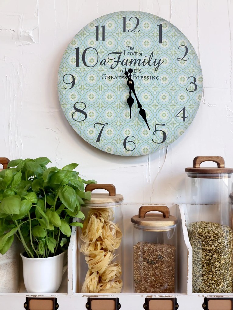 Opálové antik nástenné hodiny The Love of a Family - 34 * 3cm / 1 * AA