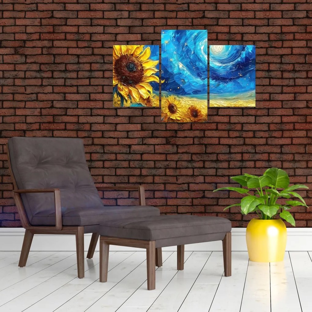 Obraz - Maľba slnečníc (90x60 cm)