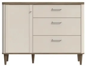 Komoda so zásuvkami VIRO hnedá/béžová