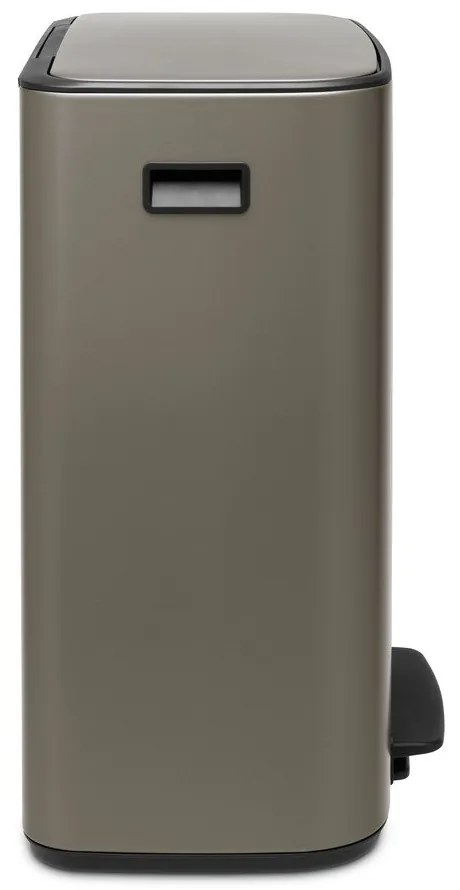 Sivý nášľapný oceľový odpadkový kôš 60 l Bo – Brabantia