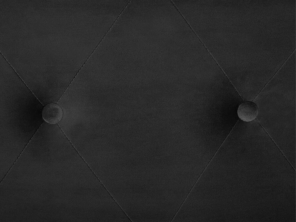 Podnožka s úložným priestorom z čierneho zamatu MALLARD Beliani