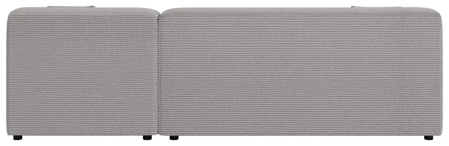 Svetlosivá menčestrová rohová pohovka (pravý roh/s leňoškou) Martin – Ropez