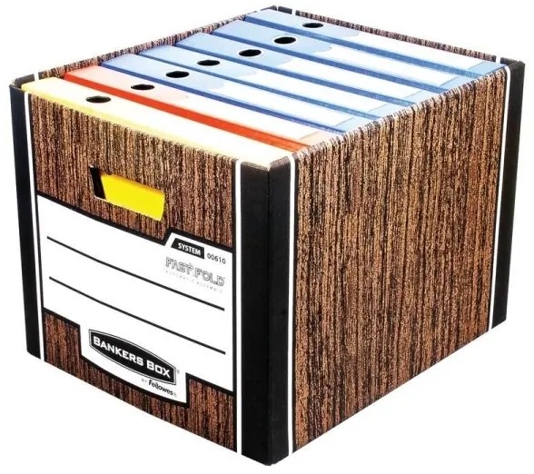 Archivačný kontajner Fellowes Bankers Box Woodgrain 2 ks/bal, modrá