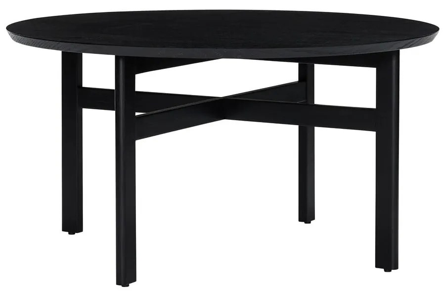 Čierny okrúhly konferenčný stolík ø 80 cm Fjord – Hübsch