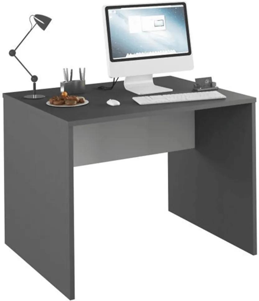 PC stôl, grafit/biela, RIOMA TYP 12