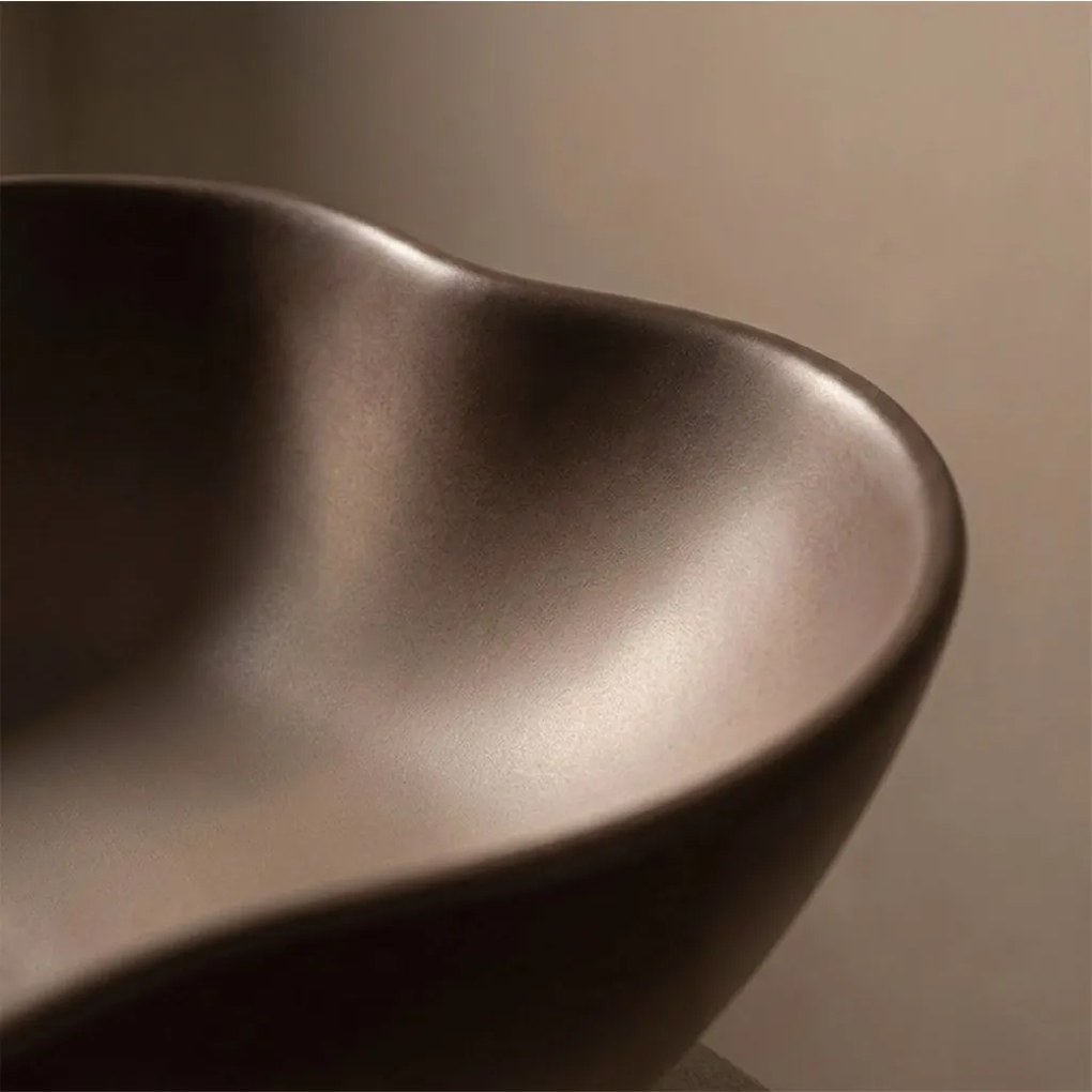 Rea Pearl, umývadlo na dosku 505x380x135 mm, béžová-hnedá-Ombre, REA-U0629