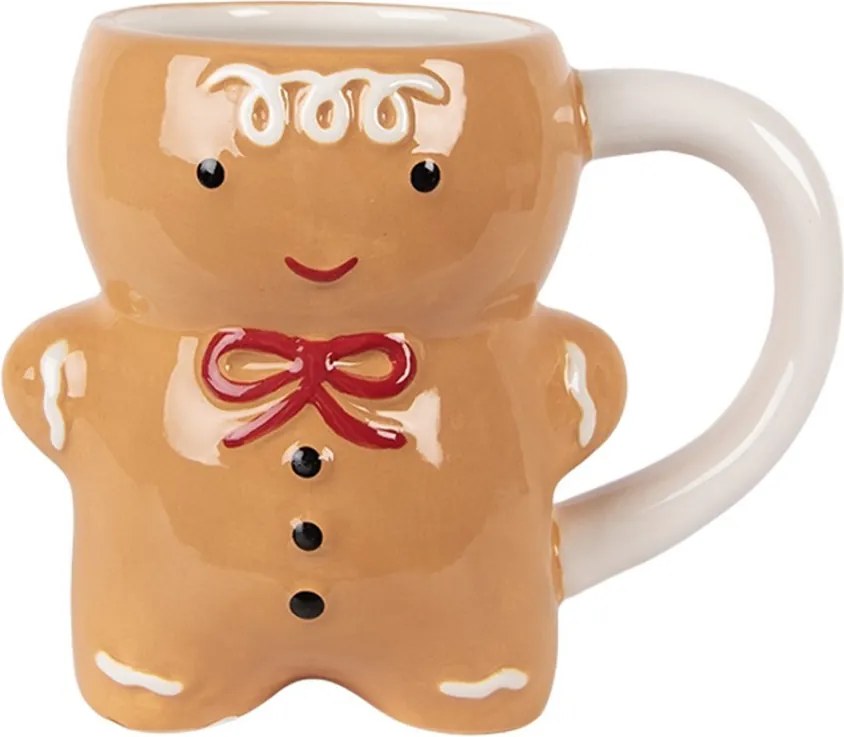 Mug Gingerbread Man 300 Ml Brown Ceramic - 14*8*11 cm / 300 ml