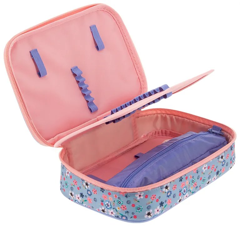 Peračník 1zip poschodový Pearl Blossom Blue ARS UNA
