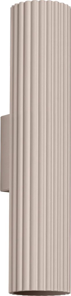 Nástenné svietidlo Karbon, 1x tmavobéžové hliníkové tienidlo, (30 cm)