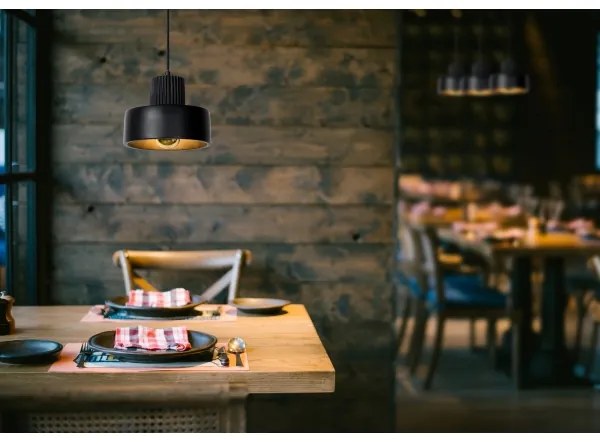 Lucide 20419/20/30 - Luster na lanku OPHELIA 1xE27/40W/230V pr. 20 cm čierna