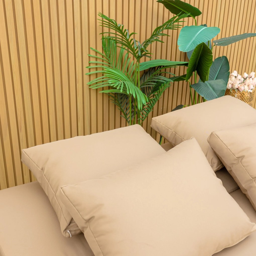 Záhradný ratanový gauč Rivera tmavohnedý