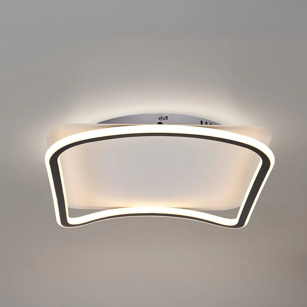 Stropné LED svietidlo Cali Square, 1x LED 30w, 4000k, b