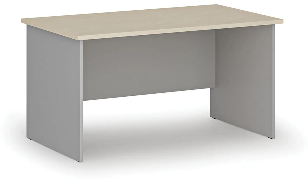 Kancelársky písací stôl rovný PRIMO GRAY, 1400 x 800 mm, sivá/grafit