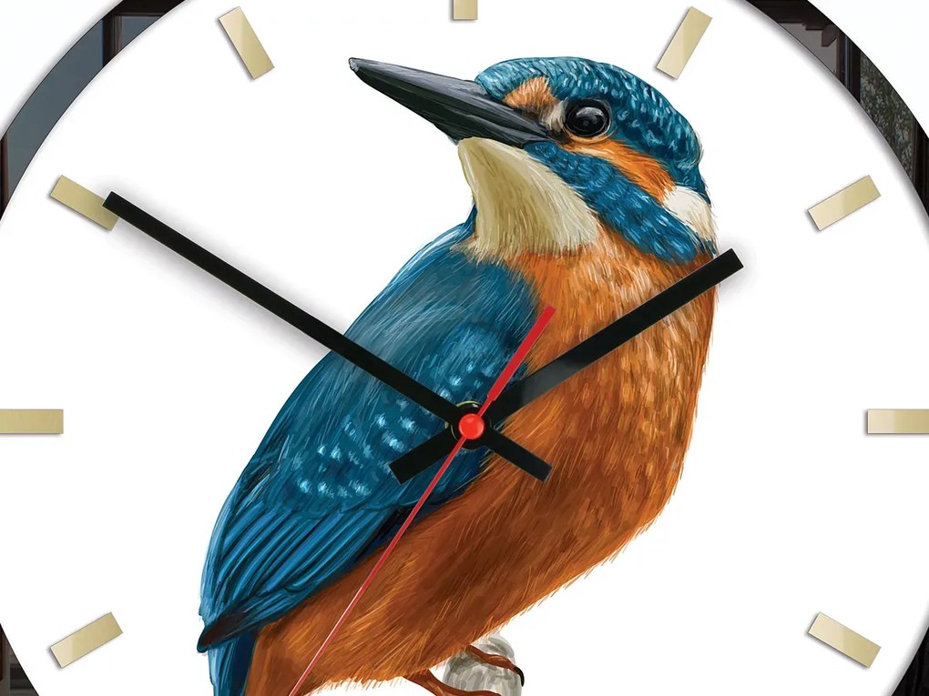 Nástenné hodiny Bird Unikat biele