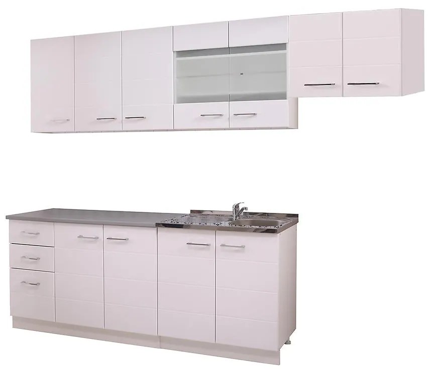 Kuchynská linka Diva 260 Biely / biely Lesk 11008406