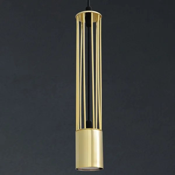 LED Luster na lanku BARS 1xGU10/4,8W/230V zlatá