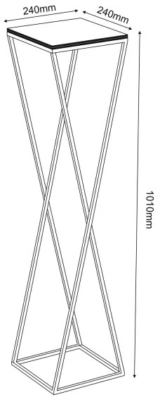 Stojan na kvety 100x24 cm čierna
