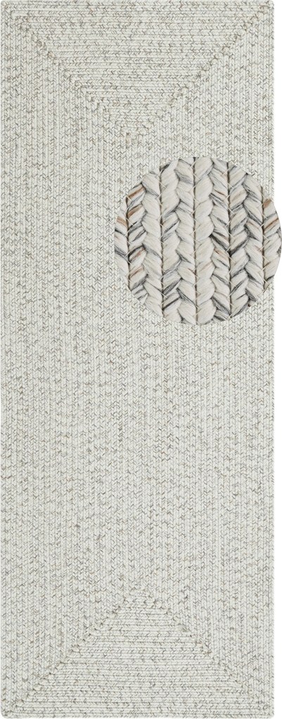 Kusový koberec Braided 105553 Light Melange – na von aj na doma, 160x230, biela, chodba / predsieň, Hanse Home