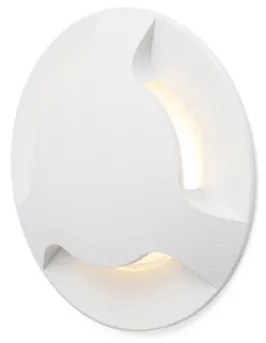 RENDL R12619 KICK LED vonkajšie svietidlo, zápustné do steny IP54 biela