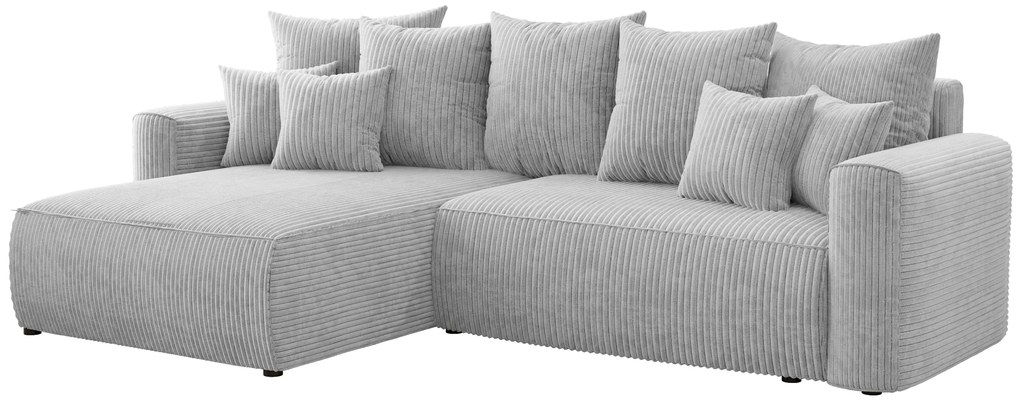 Rohová sedačka Baria (L) (svetlosivá). Akcia -20%. Vlastná spoľahlivá doprava až k Vám domov. 1133097