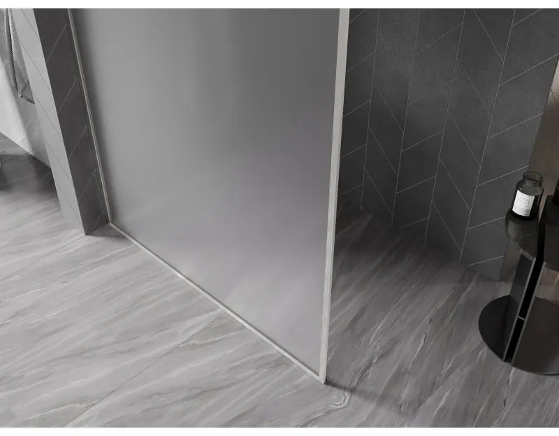 Mexen Kioto-XF, sprchová zástena s rámom 120 x 202 cm, 10mm sklo námraza, oceľový profil, 800-120-104-97-30-X